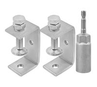 Ujjdwiurgh Paquet de 2 Mini Pinces C, Pinces C en Acier Inoxydable 304, Pinces Robustes de 65 mm pour le Travail Du Bois, Pince de Fixation de Type C