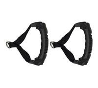Ujjdwiurgh Paquet de 2 Poignées de Bande de Résistance Équipement de Gymnastique Poignées de Corde de Traction Poignées de Corde de Musculation 19X14 cm TPE Noir