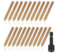 Ujjdwiurgh Paquet de 20 Boulons de Suspension 5/16-18 X 2 Pouces avec Vis Auto-Taraudeuses Filetées pour Meubles à Double Tête pour Joints en Bois.