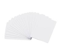 Ujjdwiurgh Paquet de 20 Cartes PVC Vierges de Qualité Supérieure, Cartes en Plastique Blanc de Qualité Graphique CR80 30Mil pour Imprimantes de Badges D'Identification Photo