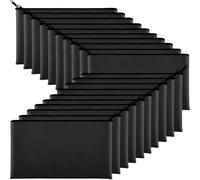 Ujjdwiurgh Paquet de 20 d'argent 11,5 X 6,1 Pouces de Dépôt Bancaire avec Fermeture Éclair d'argent pour Pièces de Monnaie Outils de Facture Cosmétique B