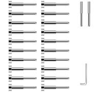 Ujjdwiurgh Paquet de 20 Kits de Garde-Corps de Câble Invisibles pour Câble Métallique de 1/8 Pouces, Tendeur de Sertissage SST316, Garde-Corps de Câble Entièrement Caché