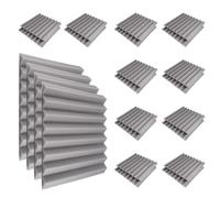 Ujjdwiurgh Paquet de 24 Panneaux de Mousse InsonoriséS 1 Pouce X 12 Pouces X12 Pouces Isolation Insonorisante pour Studio D'Enregistrement, Salle de