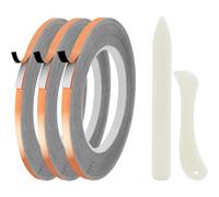 Ujjdwiurgh Paquet de 3 Feuilles de Verre Teinté en de Cuivre (0,2/0,23/0,27 Pouce X 36 Pieds), Comprend un Grattoir en Plastique - Feuille pour Projets DIY.