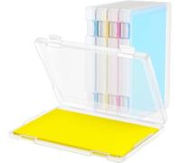 Ujjdwiurgh Paquet de 4 Boîtes de Classement A4, Support de Rangement en Papier, Protecteur de Documents pour Magazines, Scrapbooking, Fournitures Scolaires de Bureau