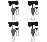 Ujjdwiurgh Paquet de 4 Luminaires de Culture à Cliquet Robustes de 1/8 Pouces, Engrenages Internes en Métal Renforcé