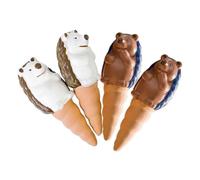 Ujjdwiurgh Paquet de 4 Pointes D'Arrosage Automatique, Jolis Globes D'Arrosage en Terre Cuite en Forme de Hérisson pour Plantes D'Intérieur et D'Extérieur