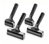 Ujjdwiurgh Paquet de 4 Rouleaux en Caoutchouc, Outil de Rouleau D'Encre Noir pour la Fabrication de Papiers Peints, Application de Collage D'Estampage