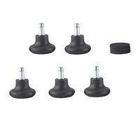 Ujjdwiurgh Paquet de 5 Patins de Cloche pour Chaise de Bureau Sans Roues, Roulettes Pivotantes de Rechange pour Chaise Roulante, Roulettes Fixes Fixes