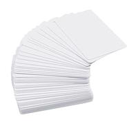 Ujjdwiurgh Paquet de 50 Cartes PVC Vierges de Qualité Supérieure, Cartes en Plastique Blanc de Qualité Graphique CR80 30Mil pour Imprimantes de Badges D'Identification Photo