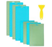 Ujjdwiurgh Paquet de 8 Tapis de Découpe pour CricutJoy - (4,5 X 6,5 Pouces, 4,5 X 12 Pouces) Tapis de Découpe Verts et Bleus (4 Petits et 4 Grands Tapis)