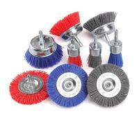 Ujjdwiurgh Paquet de 9 Brosses Abrasives à Filament de Nylon Brosses Abrasives en Nylon avec Tige Hexagonale de 1/4 Pouce pour L'Élimination de la Rouille et le Nettoyage