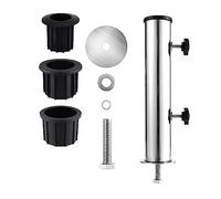Ujjdwiurgh Parapluie Pole Mount Stand Tube Set Patio Parasol Stands Bases Outdoor Parasol Base Holder Insert Pipe Sleeve, for Outdoor Garden Backyard Balcony
