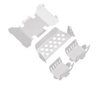 Ujjdwiurgh Pare-Chocs en Acier Inoxydable InféRieur + Essieu + de Plaques de Protection pour de BoîTe de Vitesses pour 1/10 RC SCX10 II 90046 90047 90060