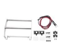 Ujjdwiurgh Pare-Chocs en MéTal avec LumièRe LED pour 1/10 RC Crawler TRX4 K5 Blazer, Argent