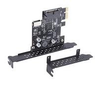 Ujjdwiurgh PCI-E 1X vers USB 3.2 GEN1 5 Gbps 20 Broches en-TêTe du Panneau (vers L'En-TêTe du Panneau Type-C) Connecteur du Panneau Carte de