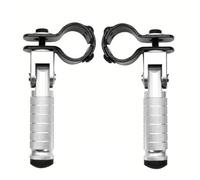 Ujjdwiurgh Pédales universelles de moto pour motos, cyclomoteurs - Pédales pour karts, scooters, vélo - Argenté