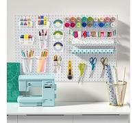 Ujjdwiurgh Peg Board Bins Peg Board Cups With Hooks & Loop 12Pack,Peg Board Organizer Remplacement Peg Board Tools Organizer A