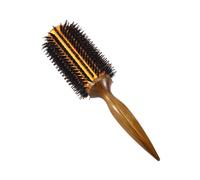 Ujjdwiurgh Peigne à Cheveux en Sergé Droit Brosse à Rouler en Poils de Sanglier Naturel Baril Rond Soufflant Curling Bricolage Outil de Coiffure