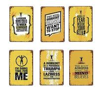 Ujjdwiurgh Peinture en étain - Plaque décorative en fer vintage pour décorer les bureaux, les gymnases, les magasins de pièces automobiles, etc