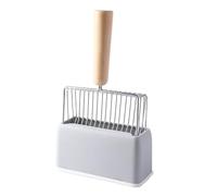 Ujjdwiurgh Pelle à LitièRe en MéTal pour avec Support, Robuste et Facile à Nettoyer, Gris