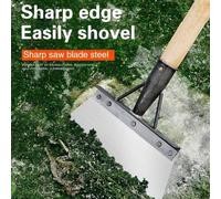 Ujjdwiurgh Pelle de Nettoyage, Pelle de Jardin Carrée, Pelle Plate en Acier au Manganèse, Poteau Non Inclus, Bordure de Pelouse et Élimination des Mauvaises Herbes, 30 Cm, Facile à Utiliser