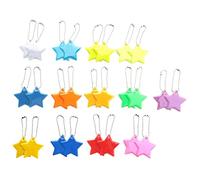 Ujjdwiurgh Pendentif RéFlecteur de SéCurité pour Enfants 26 PièCes, RéFlecteur de SéCurité en éToile pour Sac D'éCole, Cyclisme, Marche, Course à Pied