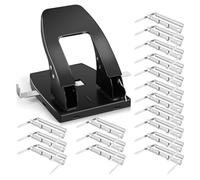 Ujjdwiurgh Perforatrice à 2 Trous avec 100 Attaches pour Classeur, Classeur, Capacité de 30 Feuilles