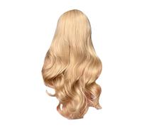 Ujjdwiurgh Perruque Ondulée pour Femme avec Frange Blanche Colorée, Perruque Soyeuse pour Cosplay, Fête Quotidienne, Cheveux Synthétiques Résistants à la Chaleur -B