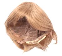 Ujjdwiurgh Perruque Synthétique Complète Superposée Ondulée et Moelleuse Court Points Forts Blond