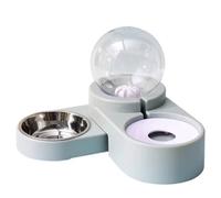 Ujjdwiurgh Pet Cat Dog Drinking Bowl 3 in 1 Automatic Automatic 1,8L Dispensateur pour Chiens Conteneur de Nourriture Bleu