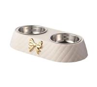 Ujjdwiurgh Pet Supplies Gamelle pour chien et chat Motif nœud papillon