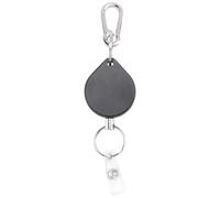 Ujjdwiurgh Petit porte-badge rétractable robuste avec clip de ceinture pour porte-nom porte-clés