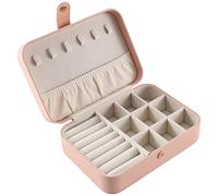 Ujjdwiurgh Petite boîte à bijoux de voyage en cuir synthétique pour femmes et filles - Mini étui de voyage portable A