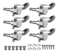 Ujjdwiurgh Petites chevilles d'accordage scellées pour guitare électrique acoustique (argent 6R)