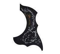 Ujjdwiurgh Pickguard-Acoustic-Acoustic Pickguard pour Guitare, Auto-AdhéSif, Noir