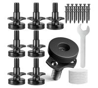 Ujjdwiurgh Pieds de Nivellement Réglables, Kit D'Écrous en T à Filetage 3/8pouce -16, Niveleurs de Meubles, Pieds de Table, Niveleurs de Jambes Robustes, Lot de 8