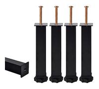Ujjdwiurgh Pieds de Support de Meubles en Métal de 4 Pièces Hauteur Réglable 20 à 22 cm Pieds à Lattes pour Cadre Central de Lit Robuste