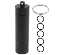 Ujjdwiurgh Pilulier portable, boîte à pilules de poche en métal porte-clés pour sac à main pour voyage, 3 compartiments étanches