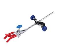 Ujjdwiurgh Pince de Laboratoire Mâchoire de RéGlage des Doigts à 3 Broches avec Extension Scientifique Clip de Support de Laboratoire Noir RéGlable