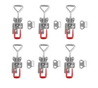 Ujjdwiurgh Pince de Loquet de Traction 6 PièCes Loquet à Action de Traction Pince à Bascule RéGlable 150Kg 330Lbs Capacité de Maintien