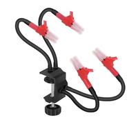 Ujjdwiurgh Pince de Table Réglable pour Outils de Troisième Main pour la Soudure, 4 Bras Flexibles en Col de Cygne pour la Réparation Électronique B