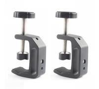 Ujjdwiurgh Pince en C Universelle pour Tables de de Bureau Pince de Bureau Support en Aluminium Petite Pince en C 2 Pack Installation Facile