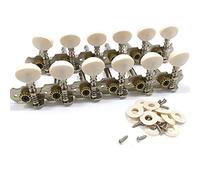 Ujjdwiurgh Piquets de Réglage de Guitare Acoustique 12 Cordes Têtes de Machine Chromées 6L 6R Pièces Accessoires D'Instruments de Guitare Acoustique