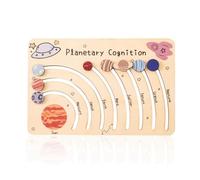 Ujjdwiurgh Planche de Cognition en Bois Mobile - Galaxie en Bois Orbitale pour la Cognition, Jouet Interactif d'apprentissage, Travail Soigné