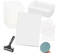 Ujjdwiurgh Plaque d'impression gel réutilisable 12,7 x 17,8 cm, outil de gravure pour la fabrication de cartes, les arts et l'artisanat, le scrapbooking, le journal