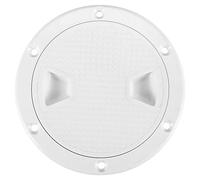 Ujjdwiurgh Plaque d'inspection circulaire antidérapante avec couvercle amovible pour camping-car, bateau, kayaks - 10,2 cm - Blanc
