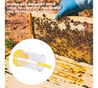 Ujjdwiurgh Plastique Queen Bee Marqueur Cage Bouteille W/Plongeur Matériel Apicole pour Capturer L'Abeille de la Reine Sans le Blesser