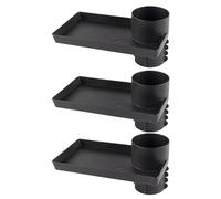 Ujjdwiurgh Plateau de nourriture portable pour voiture rotatif et réglable - Porte-gobelet extensible - Plateau de repas amovible