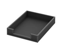 Ujjdwiurgh Plateau de rangement de bureau en cuir, plateau empilable en cuir, organiseurs de bureau et accessoires, fichiers de magazines pour fournitures de bureau, facile à installer